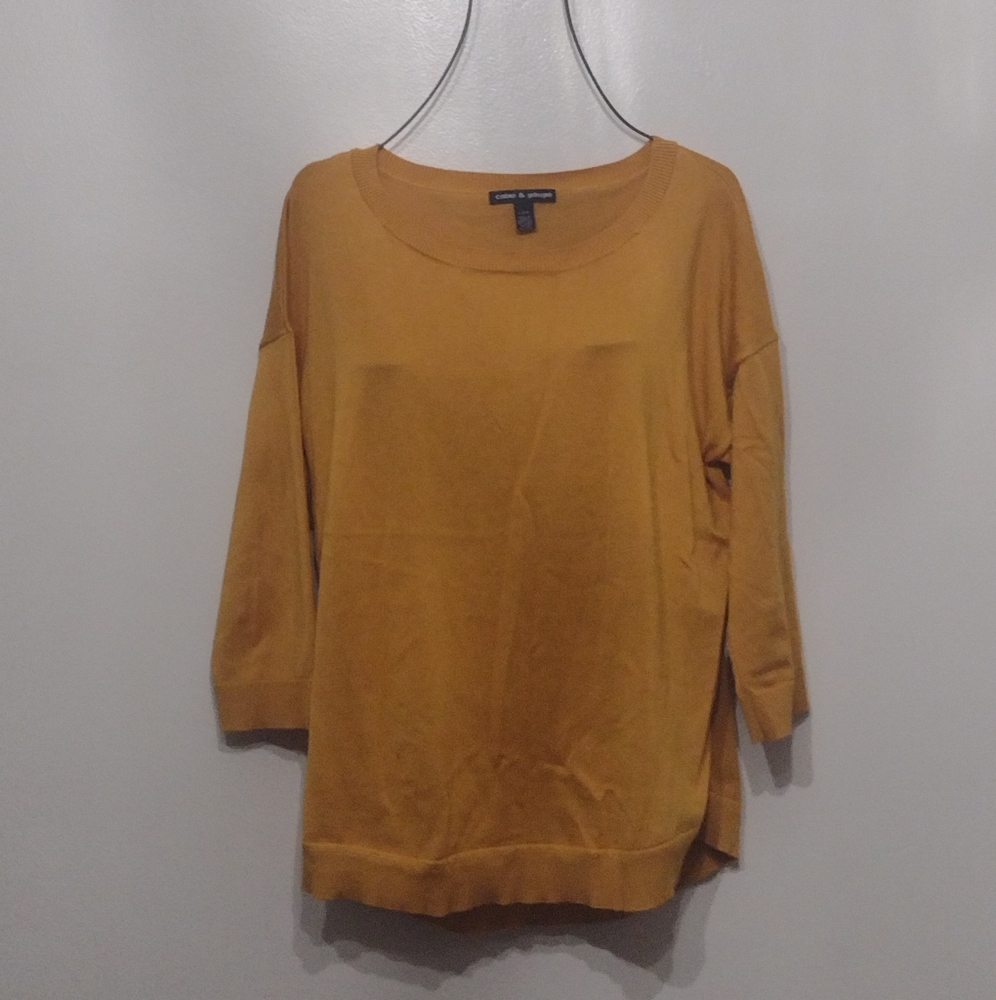 Cable & Gauge Yellow Sweater.